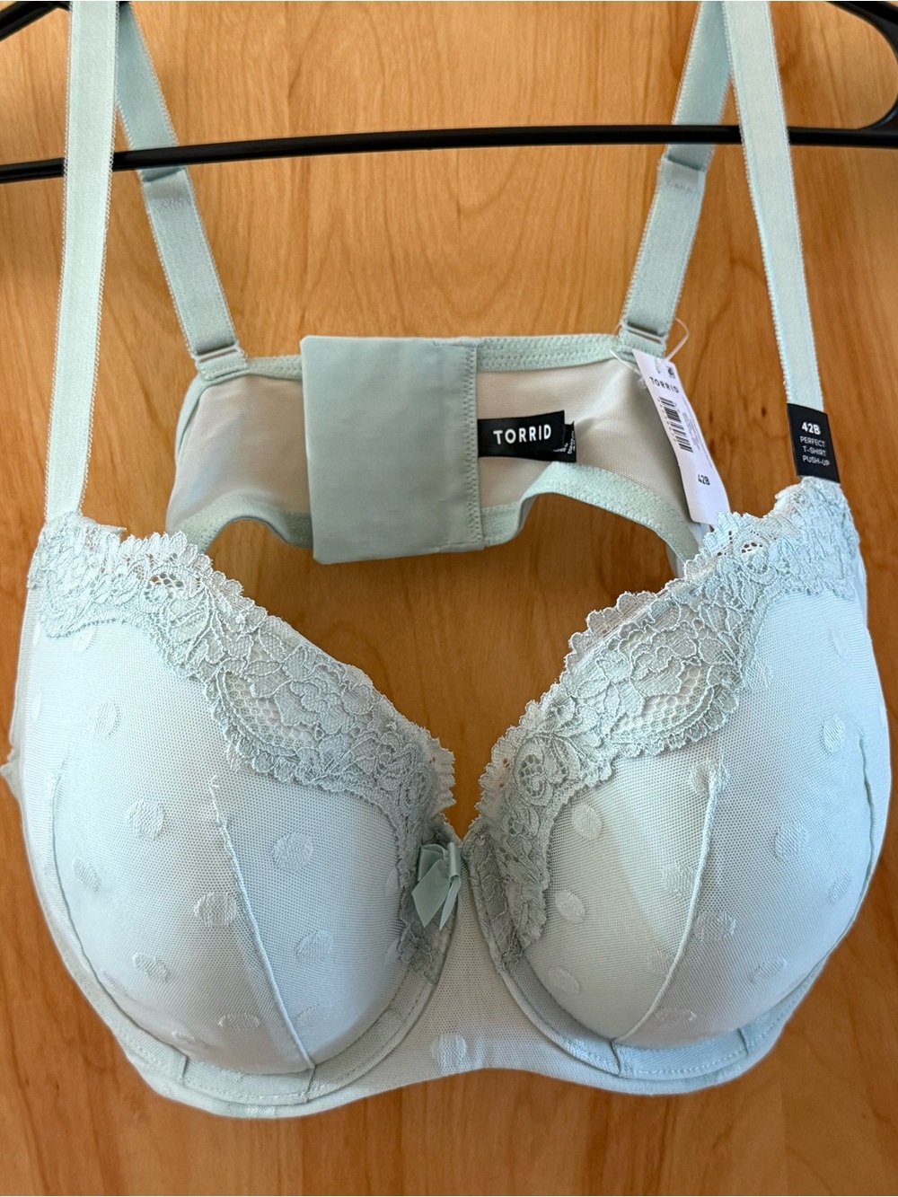 NWT - torrid Light Blue Lace-Trim Padded Bra